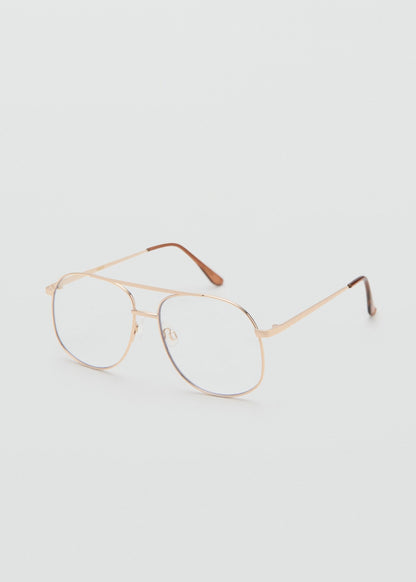 Occhiali da sole aviatore vintage con montatura in metallo